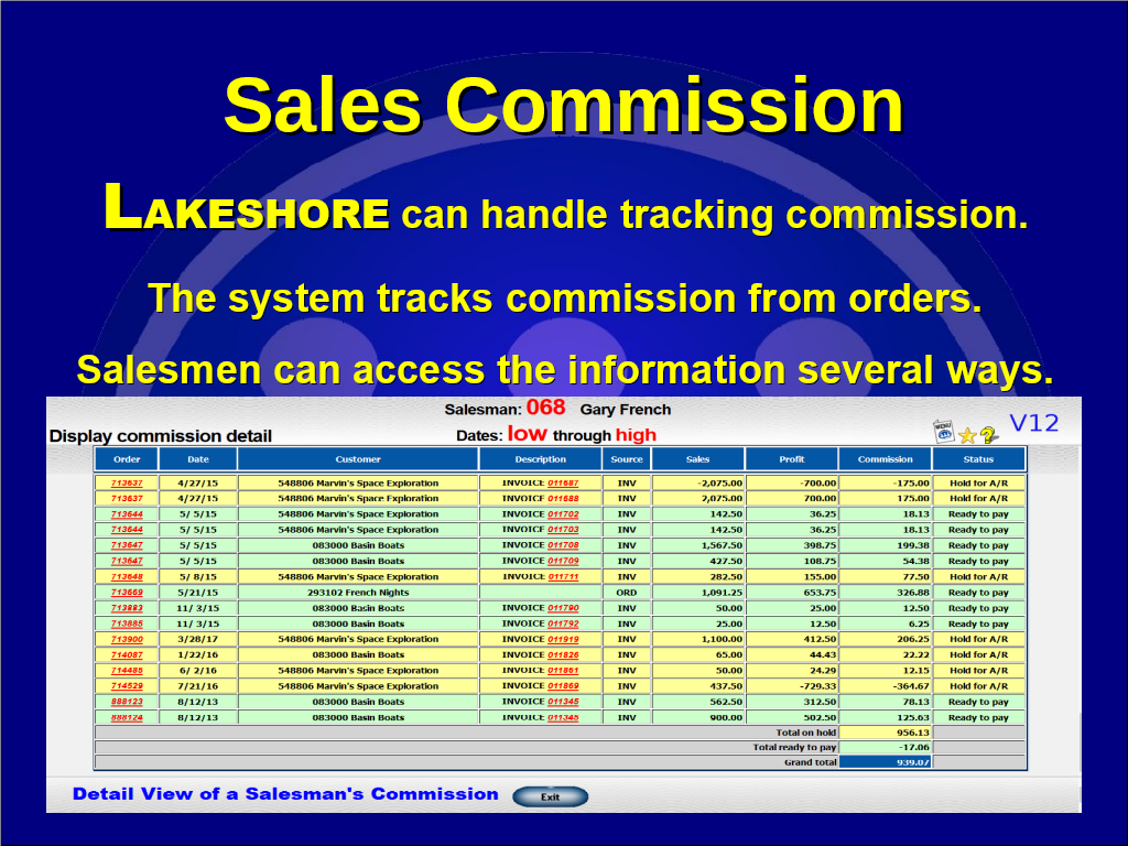 slide salesman commission